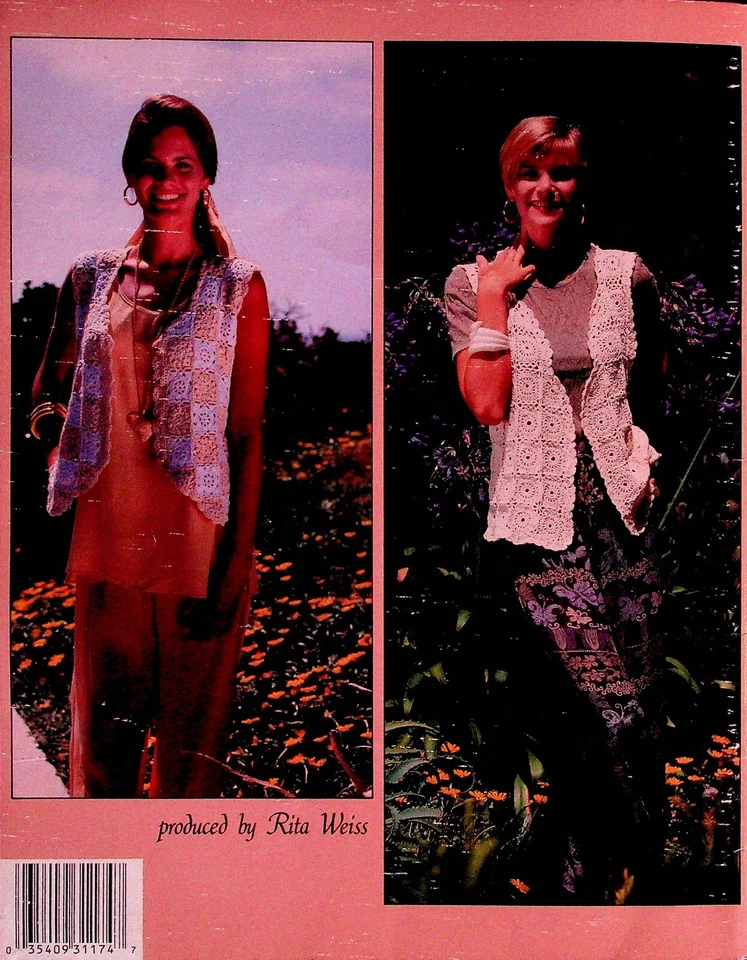 Lace Vests 4 Designs Crochet Patterns By American School Of Needlework - Image 4 of 4