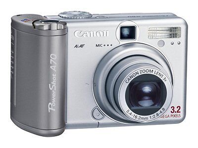 Ontdooien, ontdooien, vorst ontdooien Indiener Geelachtig Canon PowerShot A70 3.2MP Digital Camera for sale online | eBay