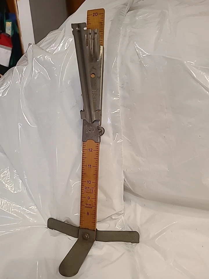 Vintage Pin-It Skirt Marker 20" Textile Hem Marker Adjustable Wood Ruler USA - Image 2 of 4