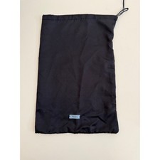 Prada Black Satin Drawstring Dust Bag Logo Storage Pouch 8.5x14