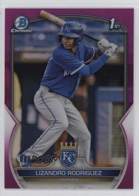2023 Bowman Chrome Prospects Fuchsia Refractor 43/199 Lizandro Rodriguez 1p0e