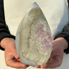 454G Natural agate, zebra stone, crystal mineral, cut and polished in flakes