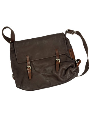 Fratelli Rossetti Brown Leather Messenger Bag   Genuine Italian Leather