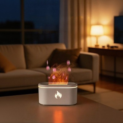 Cool Mist Flammeneffekt Aromatherapie Diffusor USB betrieben leiser Betrieb