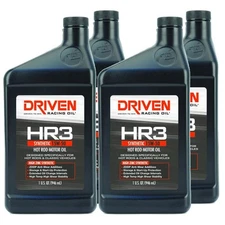 Driven Racing Oil 01606, HR3 Hot Rod Oil, Synthetic 15W-50, 4 Quarts, High Zinc