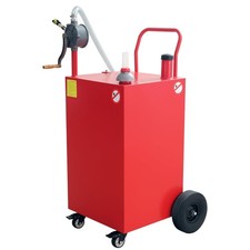 45 Gallon Fuel Caddy, Gas Storage Tank on 4 Wheels, Portable Gas Caddy with M...