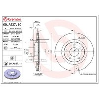 2X Bremsscheibe Vorne FüR Chrysler Sebring JS 06 Bis 10 Brembo ECN Original