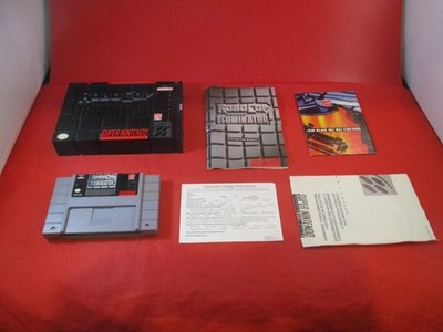 Robocop versus Terminator (Super Nintendo SNES) COMPLETE w/ Box manual poster!
