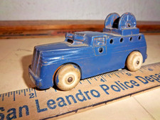 1930's Slush Cast Armored Truck with Hose Reel Maybe Barclay 4"