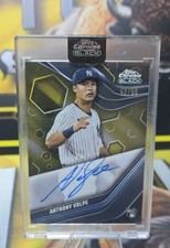 2023 Topps Chrome Black - Autographs Anthony Volpe #CBA-AV Gold Refractor /50...