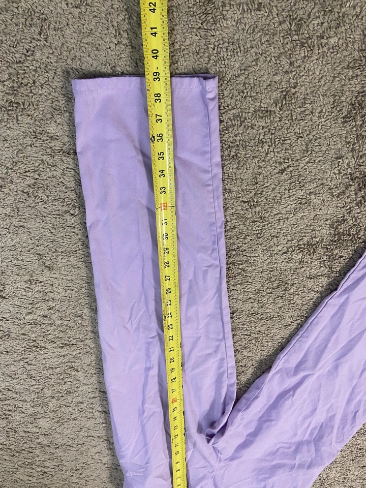 Calça City Uniforme Feminina Pequena Roxa Esfoliante Cintura Elástica Enfermeira Médica Trabalho - Imagem 2 de 4