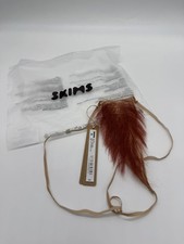 SKIMS Faux Hair Micro String Thong CLAY GINGER STRAIGHT Size S Small