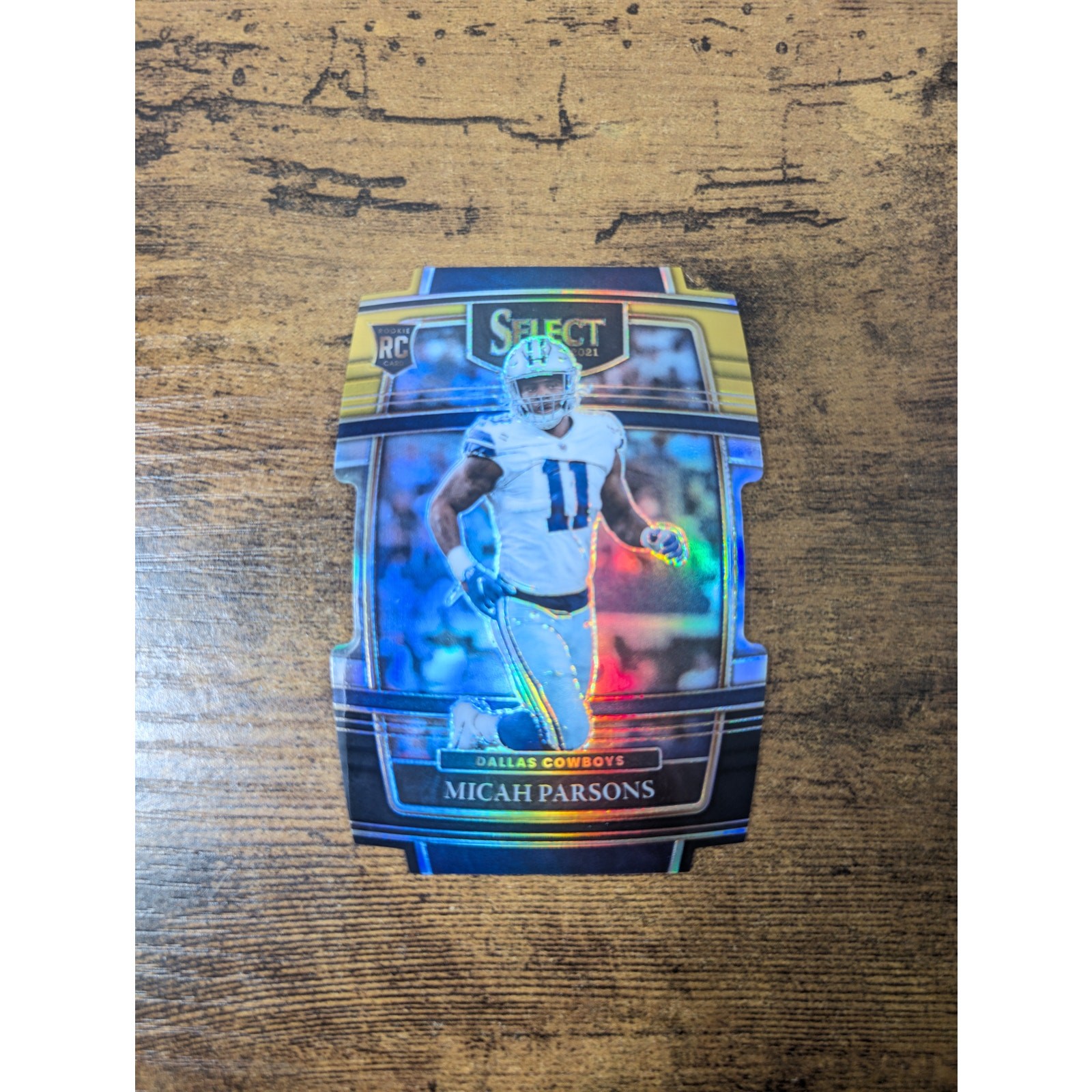 2021 Panini Select Micah Parsons #85 Gold Black Prizm Die-Cut Rookie RC