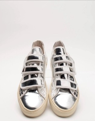  RAF SIMONS silver patent leather Leather Sneakers US9 UK8 EU42 Metallic