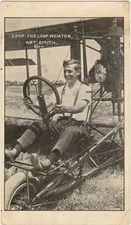 historical postcard featuring Art Smith pioneering American aviator AA84