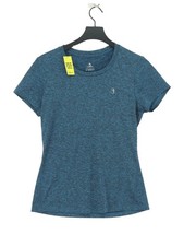 Icyzone Women's T-Shirt S Blue Polyester with Spandex Basic