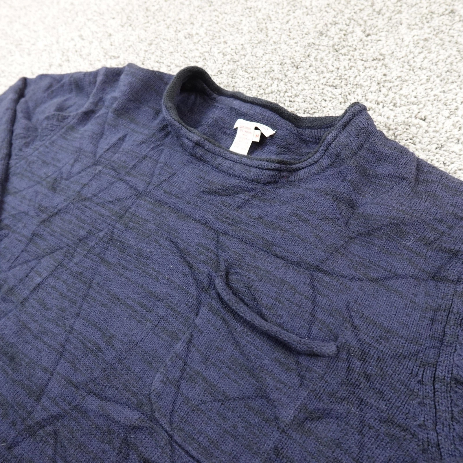 Carbon2Cobalt Sweater Mens M Merino Wool Blend Knit Pulllover Rollneck Pocket
Opens in a new window
