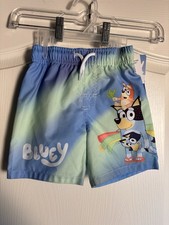 BLUEY Disney Swim Trunks Boy Swimsuit Size 3T Toddler NEW