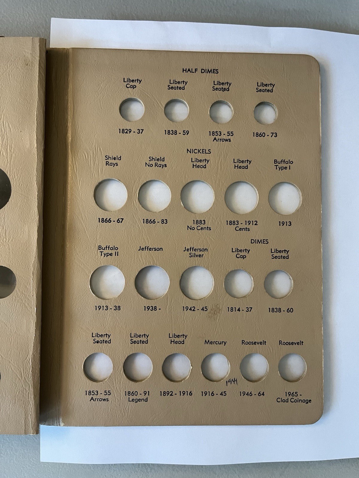 Dansco 7070 United States Type Used Coin Album - No Coins - Empty Book