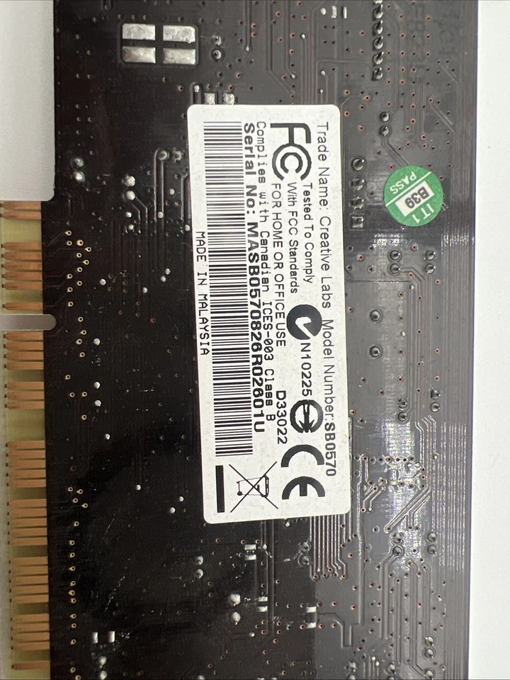 SOUND BLASTER AUDIGY SE SB0570 PCI 7.1 CH SOUND CARD - Image 3 of 4