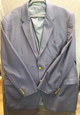 Lauren Ralph Lauren Men Navy Blue Pure New Wool Gold Button Blazer Canada