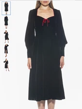 NWT Alexia Admor Willa Bishop Sleeve Velour Dress, size 10, $219