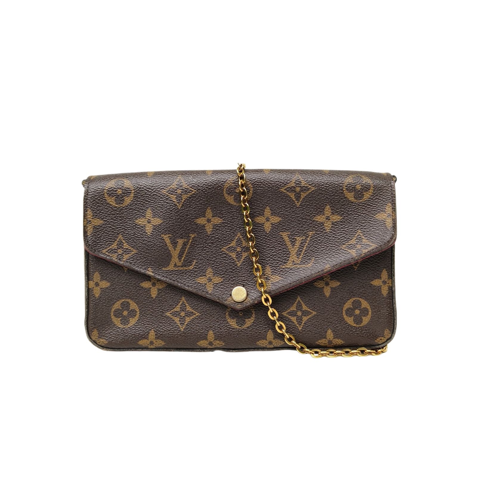 LOUIS VUITTON POCHETTE FELICIE Chain Bag Monogram PVC Crossbody Bag