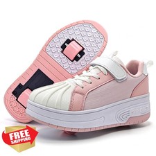 Umerigo Fashion Roller Skate Shoes for Boys Girls Kids Retractable Wheelies S...