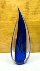 Vintage Hand Blown Murano Style Ocean Teardrop Glass Figurine  8"