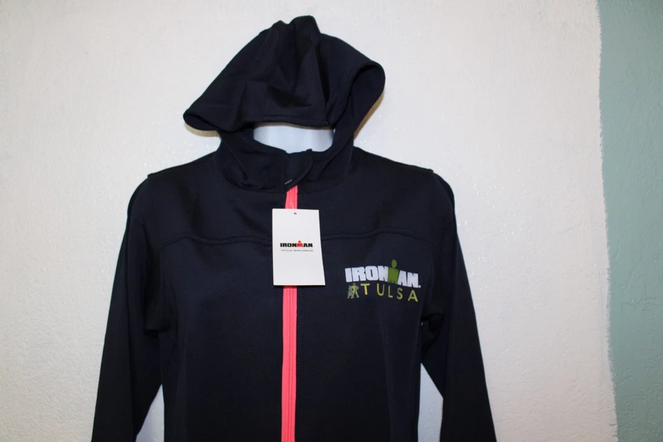 Ironman Tulsa Official Finishers Jacket Hoodie Full Zip Women's XL NWT Navy - Image 4 of 4