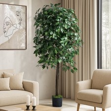 Livsip 180cm Artificial Ficus Tree Lifelike Faux Potted Plants Home Garden Decor