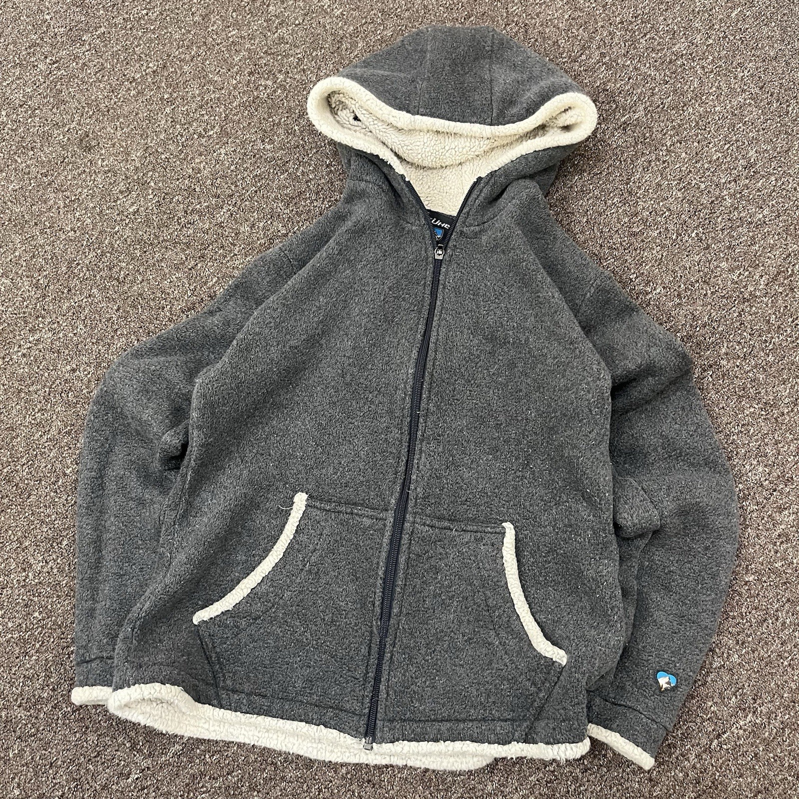 KUHL Jacket Womens L Alpaca Fleece Hoodie Sherpa Sweater Full Zip Gorpcore Hike