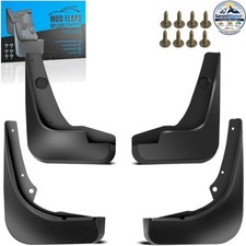 Mud Flaps Fits 2010-2015 Chevy Cruze 4-door Sedan Black Set Of 4 Abs