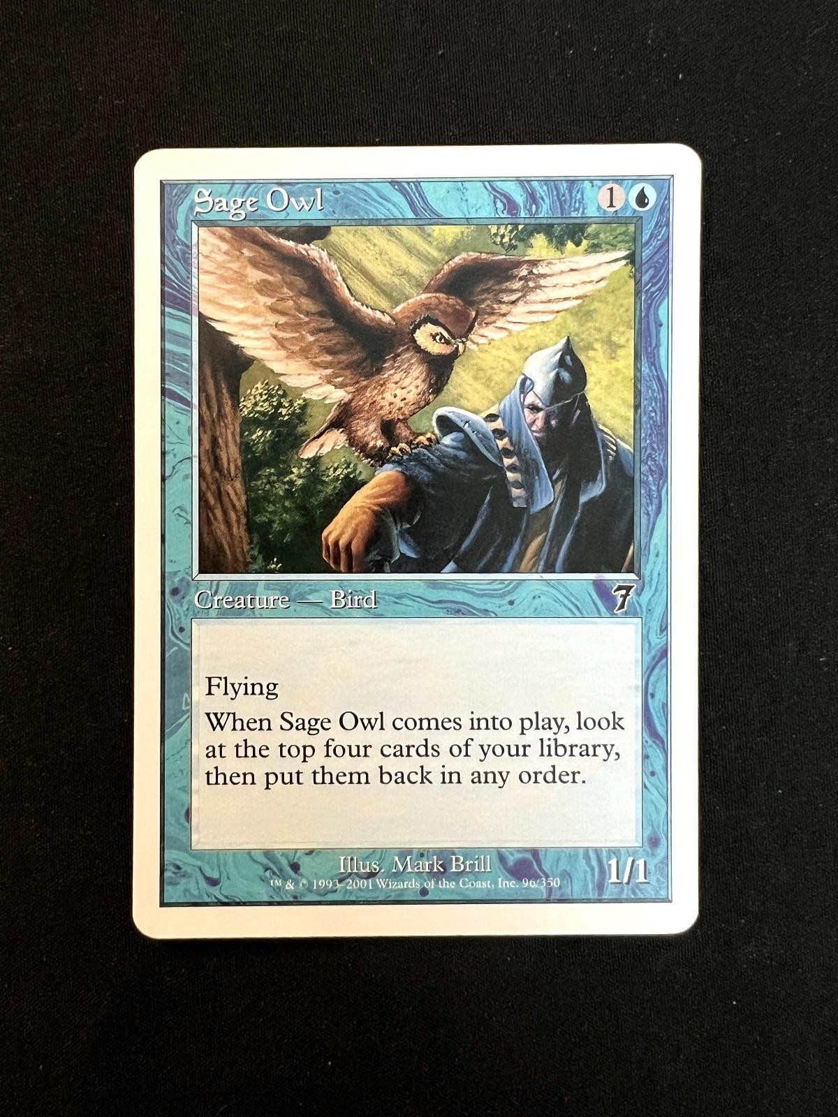 Sage Owl 96 C 7th Edition Magic: The Gathering MP