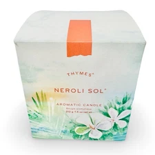 THYMES Neroli Sol Aromatic Candle 7.5oz Floral Citrus Home Fragrance-NEW in Box