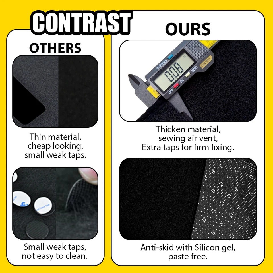 For Honda Civic Acura CSX 2006-11 Dashboard Cover Non-Slip Dashmat Dash Mat EAH Foto 3 de 4