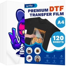 DTF Transfer Film A4 (8.3" x 11.7") - 120 Sheets: Explore Versatile Printing ...