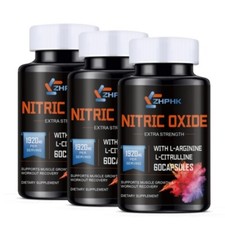 3Packs Nitric Oxide Booster Supplement for Blood Circulation and Flow, Endurance
