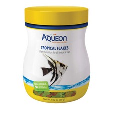 Aqueon Tropical Flakes 1.02 oz Daily Nutrition for all Tropical Fish