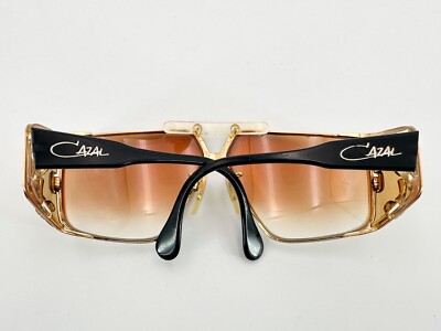 Vintage Cazal 951 Sunglasses FRAMES 365 Gold Black Complete Vintage Cazal 951 Sunglasses FRAMES 365 Gold Black Complete