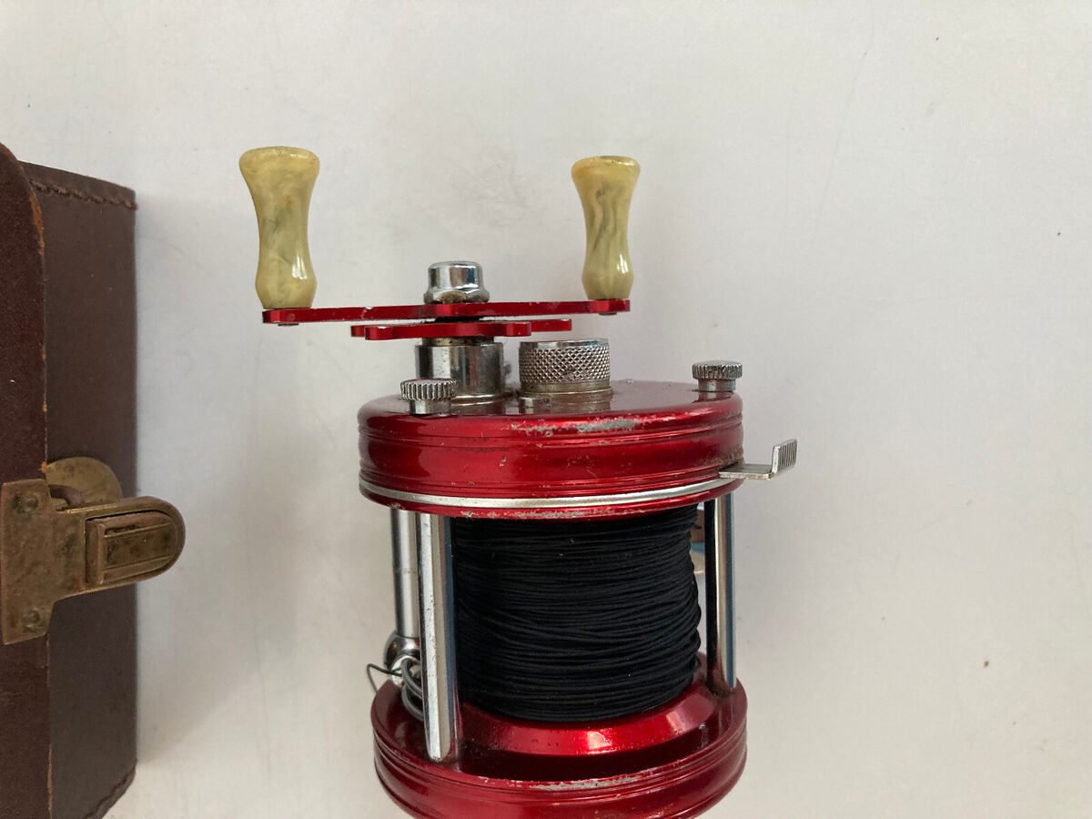 Vintage Abu Ambassadeur 5000 Red Fishing Reel & Case Early Vintage Abu Ambassadeur 5000 Red Fishing Reel & Case Early