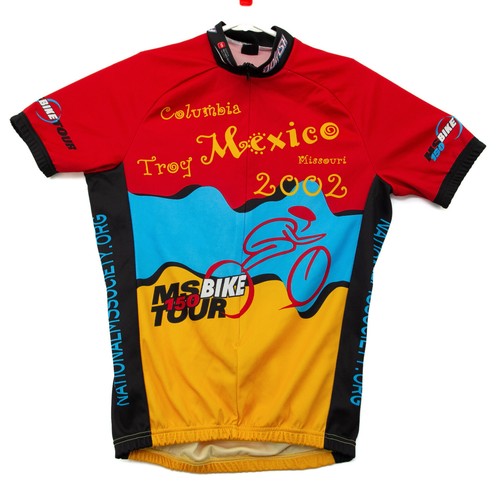 2002 Dogfish MS 150 Bike Tour Missouri 3/4 Zip Cycling Jersey Sz M eBay