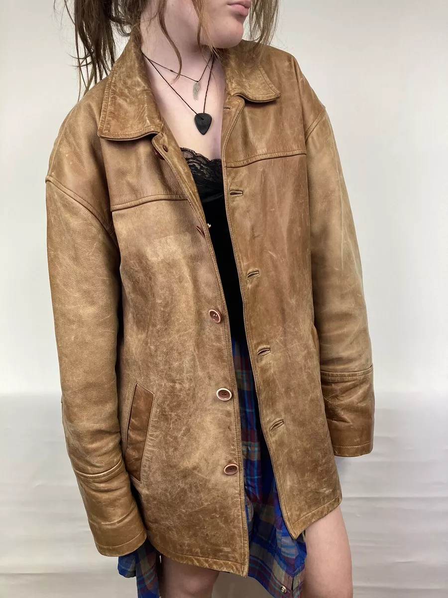 Leather shop chore coat