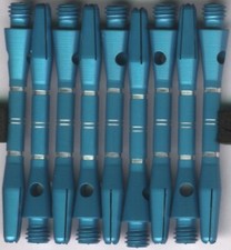 1.75in. 2ba Teal/Silver Aluminum Dart Shafts: 3 per set