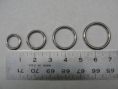 Lot of 200 o-rings welded nickel plated steel high quality 3/4'' 1'' 1-1/4'' 1-1/2''