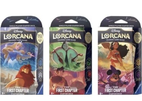 Lot Of 5 Disney Lorcana Captain Hook Deck Box-Sold Out -New!