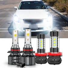 For Nissan Maxima 2007 4pcs Led Headlight Hilo Beamfog Light Bulb White 6500k For Nissan Maxima 2007 4pcs Led Headlight Hilo Beamfog Light Bulb White 6500k