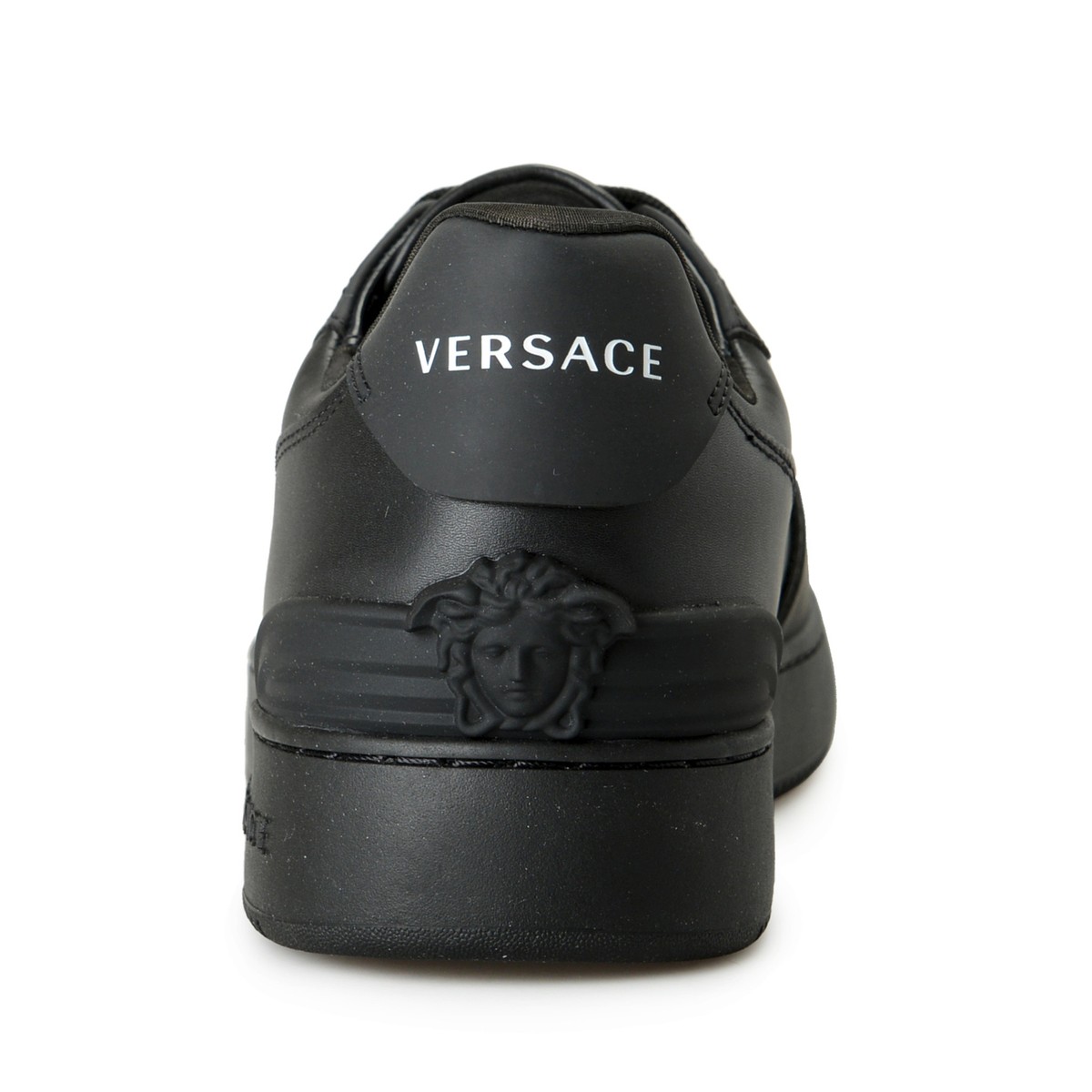 【Versace】メドゥーサ ロートップ スニーカー ブラック Versace Men's Medusa Logo Black Leather Sneakers Shoes US 9