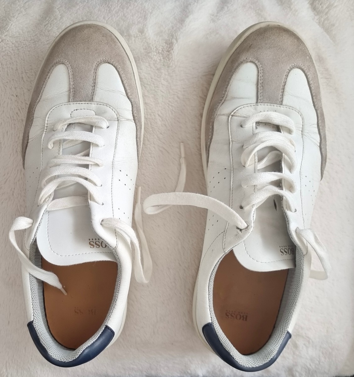HOT ! Boss Mirage Tenn Boss Sneakers White Hugo Boss Mirage Tenn Trainers  In White Leather Mens 2025