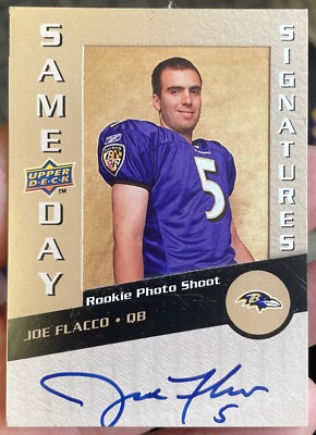 JOE FLACCO 2008 Upper Deck Same Day Signatures Rookie On Card Auto SSP #SDS-10
